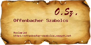 Offenbacher Szabolcs névjegykártya
